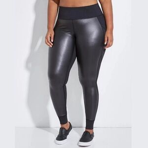 ***SOLD*** NWOT. Lane Bryant LIVI Active Faux Leather Front Leggings